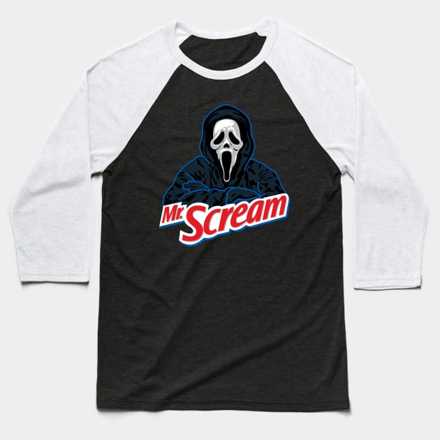 Mr.Ghost Baseball T-Shirt by Daletheskater